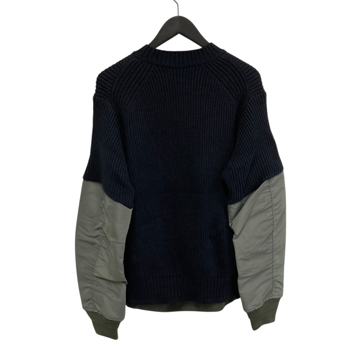 24AWMulti Patch Nylon Twill×Knit Sweaterニット24-03550M