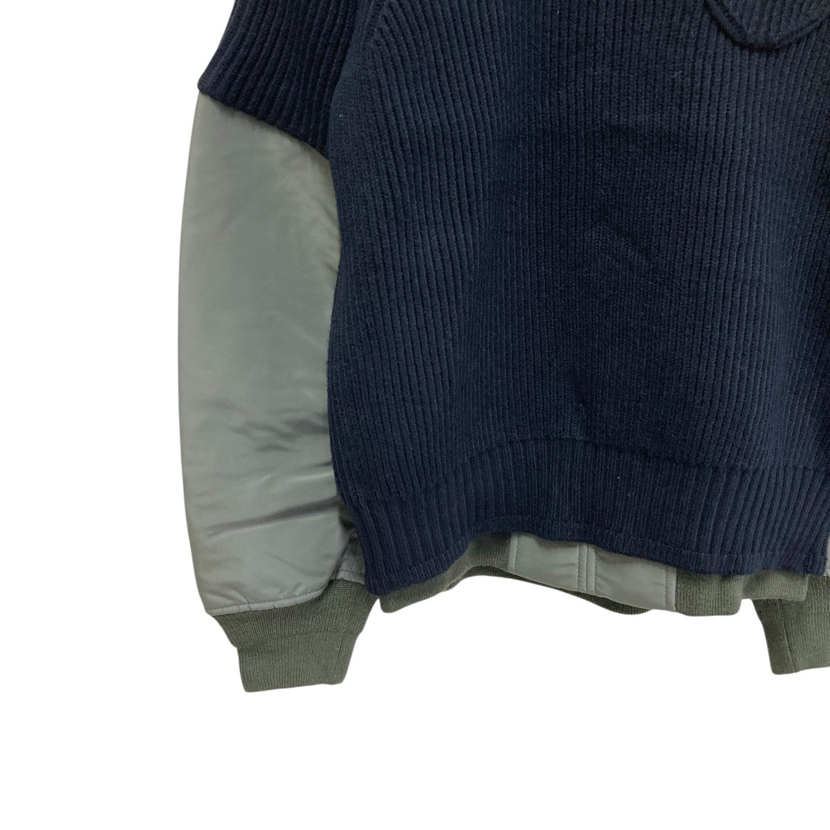 24AWMulti Patch Nylon Twill×Knit Sweaterニット24-03550M