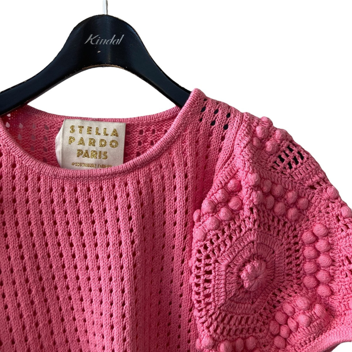 ステラ パルド STELLA PARDO コットンニット Ronherman取扱 半袖ニット 3510800211 ピンク サイズ：XS STELLA PARDO(ステラ パルド) コットンニット Ronherman取扱半袖