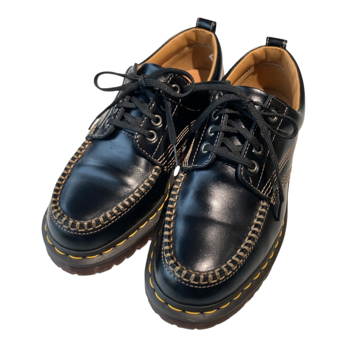 【美品】ドクターマーチン Lowell 黒 レザー シューズ UK8(27cm) Dr.Martens(ドクターマーチン) LOWELLレザーシューズ31816001