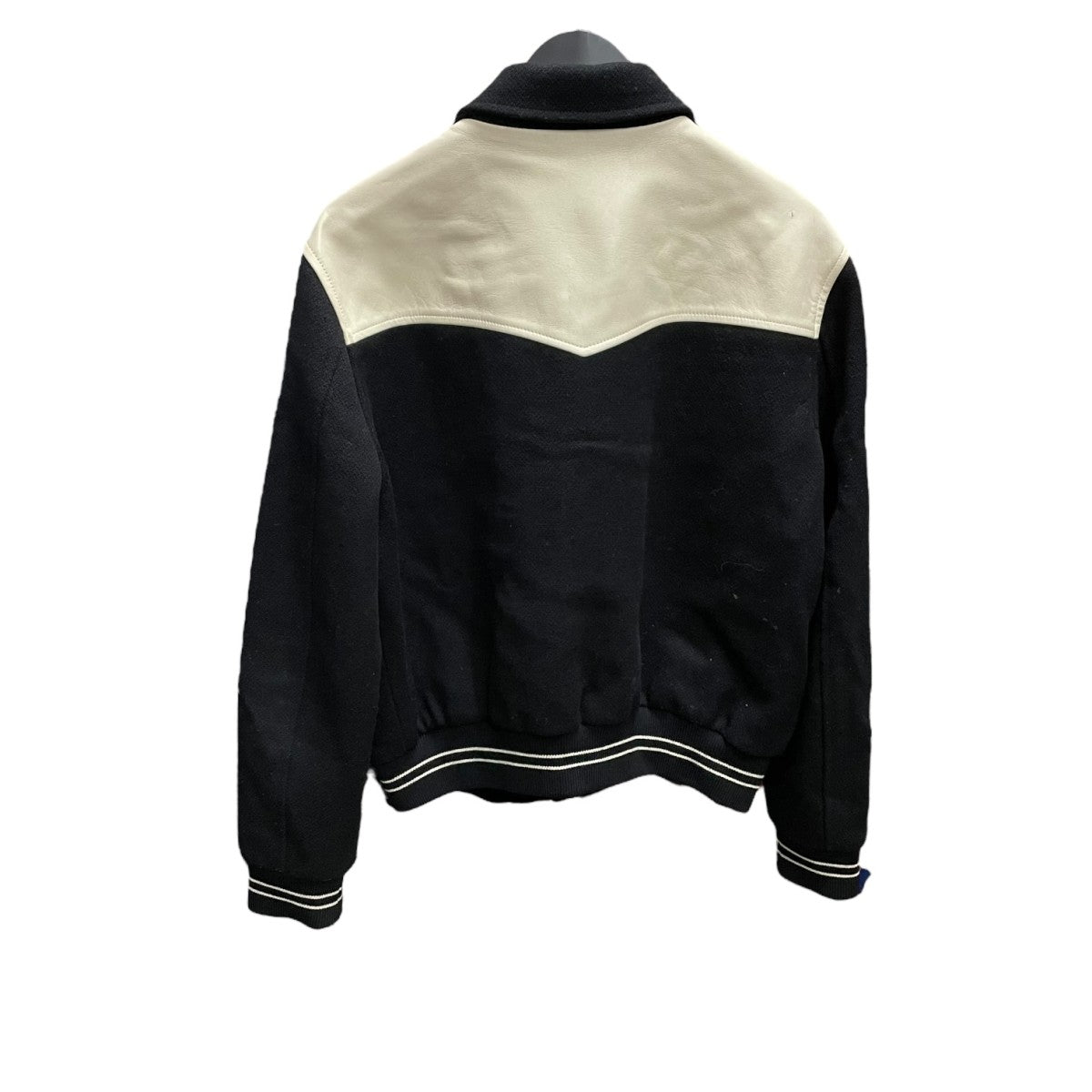 CELINE(セリーヌ) テディジャケット レザーカウボーイヨーク切替ウール