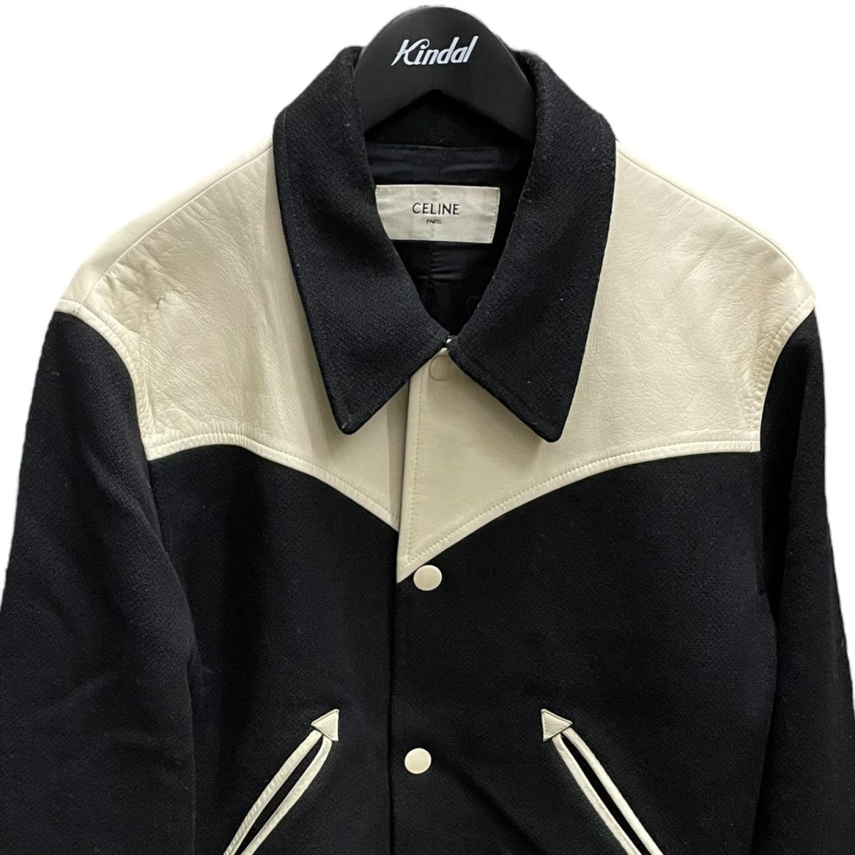 正規品CELINE テディジャケット クラシック テディジャケット / テクスチャード加工ウール - ブラック