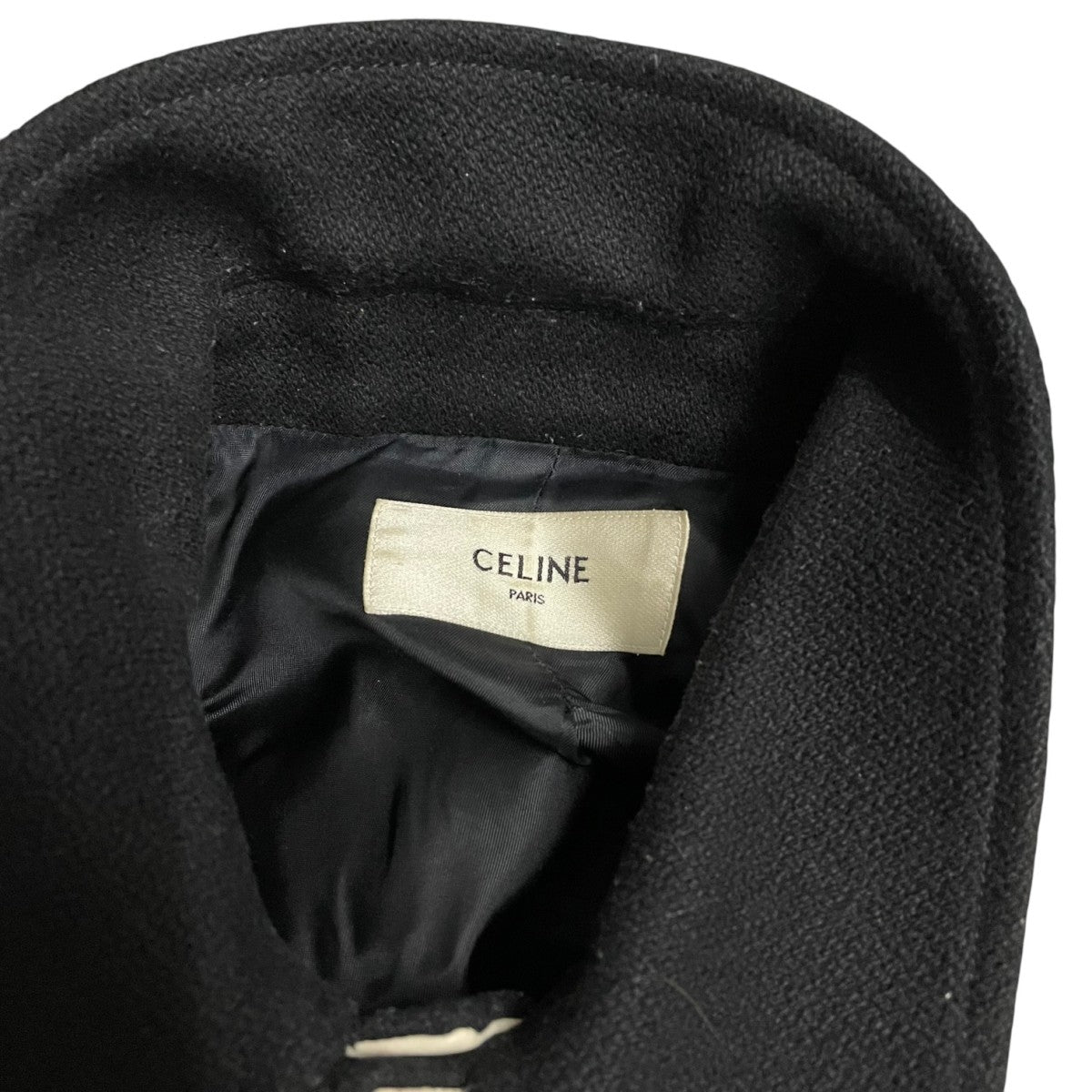 CELINE(セリーヌ) テディジャケット レザーカウボーイヨーク切替ウール
