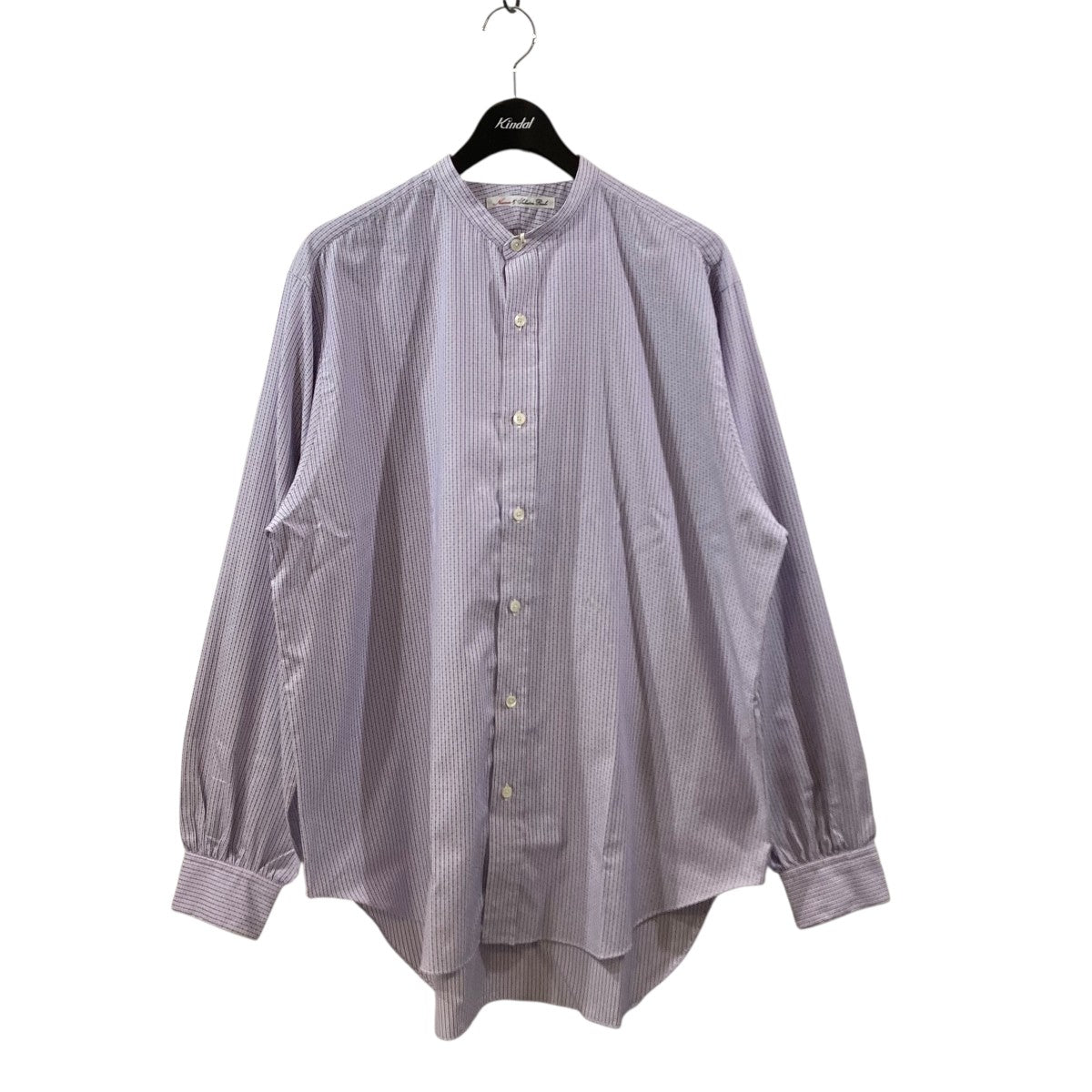 NICENESS 24SSGUARINO／N．N．P． dobby-weave band collar dress shirtドレスシャツNN-7202Y14 古着・中古-1枚目のアイテム画像