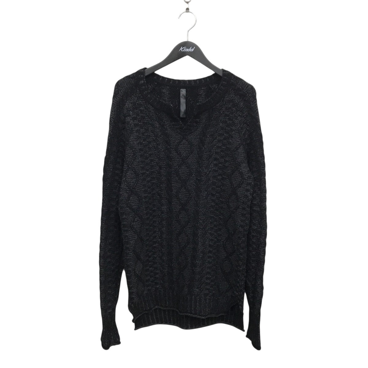 key-neck cable knitトップスニット6859 kw44s