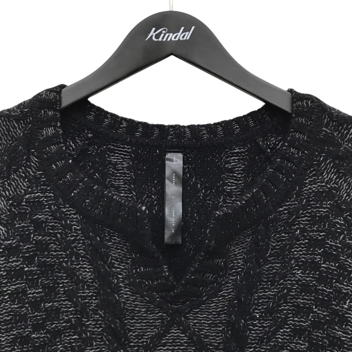 key-neck cable knitトップスニット6859 kw44s