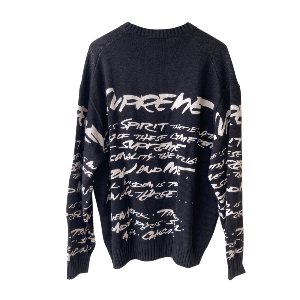 美品　Supreme Jacquard Logo Crewneck セーター 美品 Supreme Jacquard Logo Crewneck セーター 美品 Supreme
