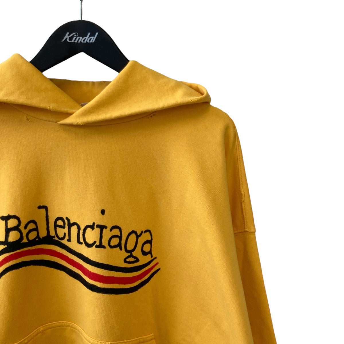 BALENCIAGA(バレンシアガ) デストロイ加工ロゴプリントフーディ