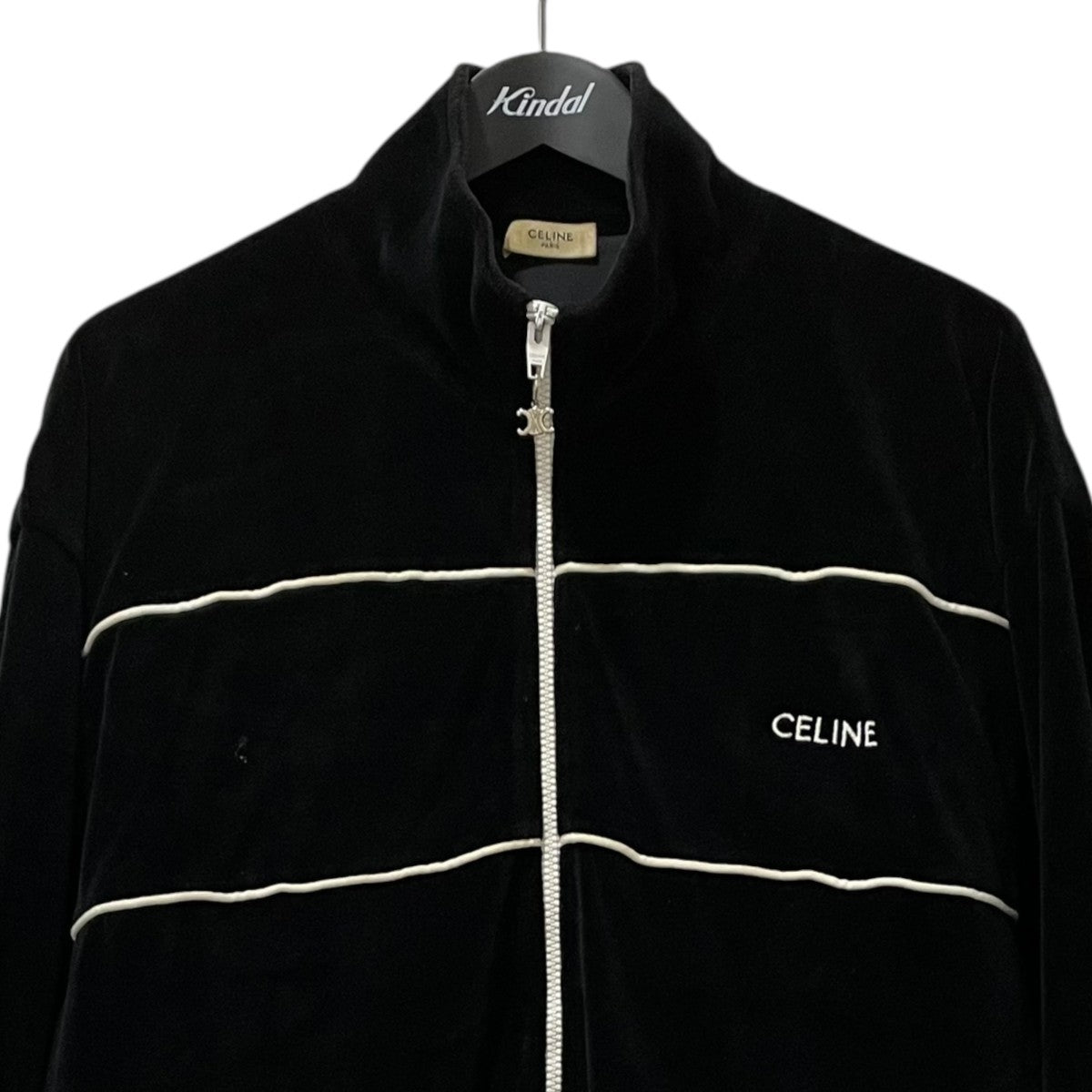 CELINE トラックジャケット CELINE(セリーヌ) ベルベット トラックジャケット 2Y69B748Q