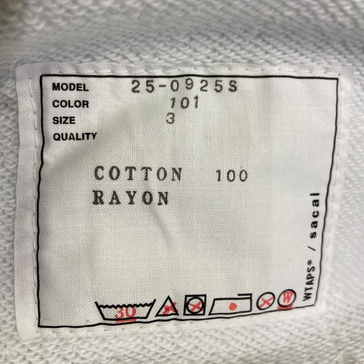 sacai×WTAPS 25SSFlock Print Hoodieフーディ25-0925S 25-0925S