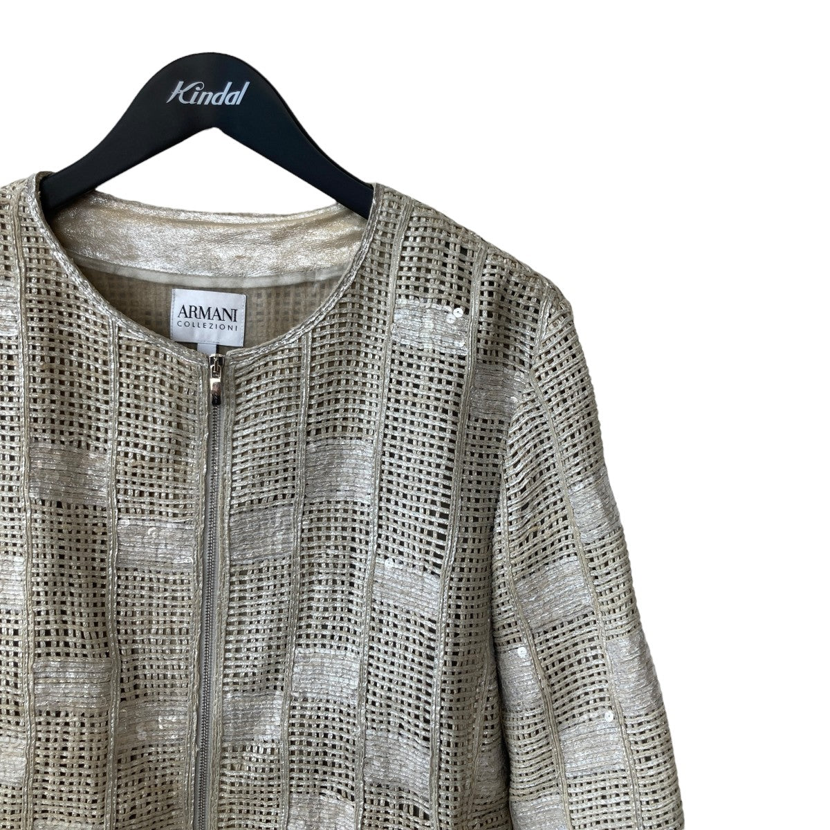 アルマーニ コレッツォーニ ARMANI COLLEZIONI シルク混ウール柄