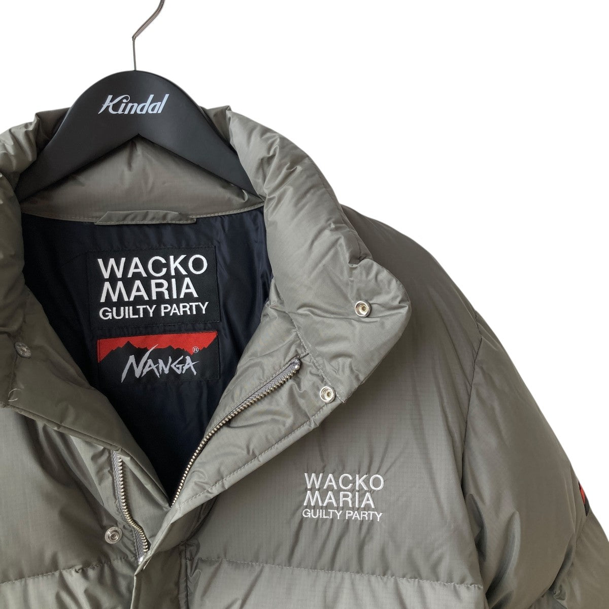 23FW WACKO MARIA NANGA ダウンジャケット WACKO MARIA×NANGA 23AWロゴ刺繍ダウンジャケット23B76 23B76 オリーブ