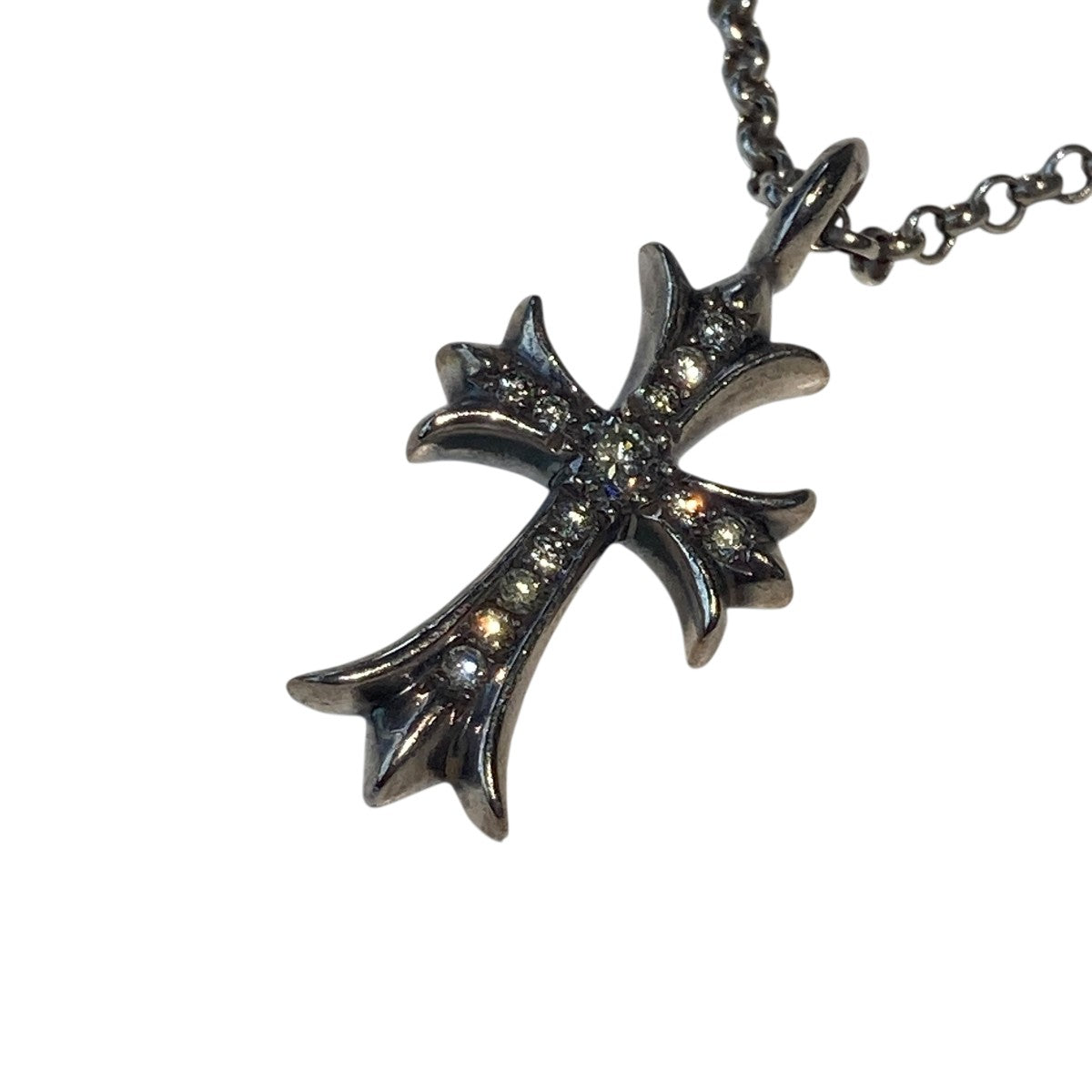 CHROME HEARTS TNY CH CROSS-F P D タイニーパヴェネックレス2362-304-0300-9100 古着・中古-2枚目のアイテム画像