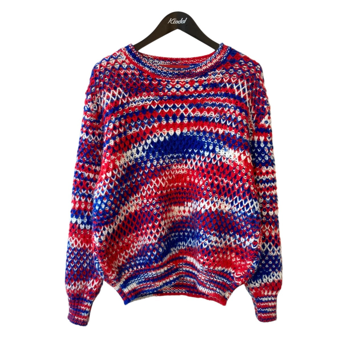 Raf Simons / Sterling Ruby ニットセーター RAF SIMONS×STERLING RUBY 14AWニットセーター レッドxブルー サイズ