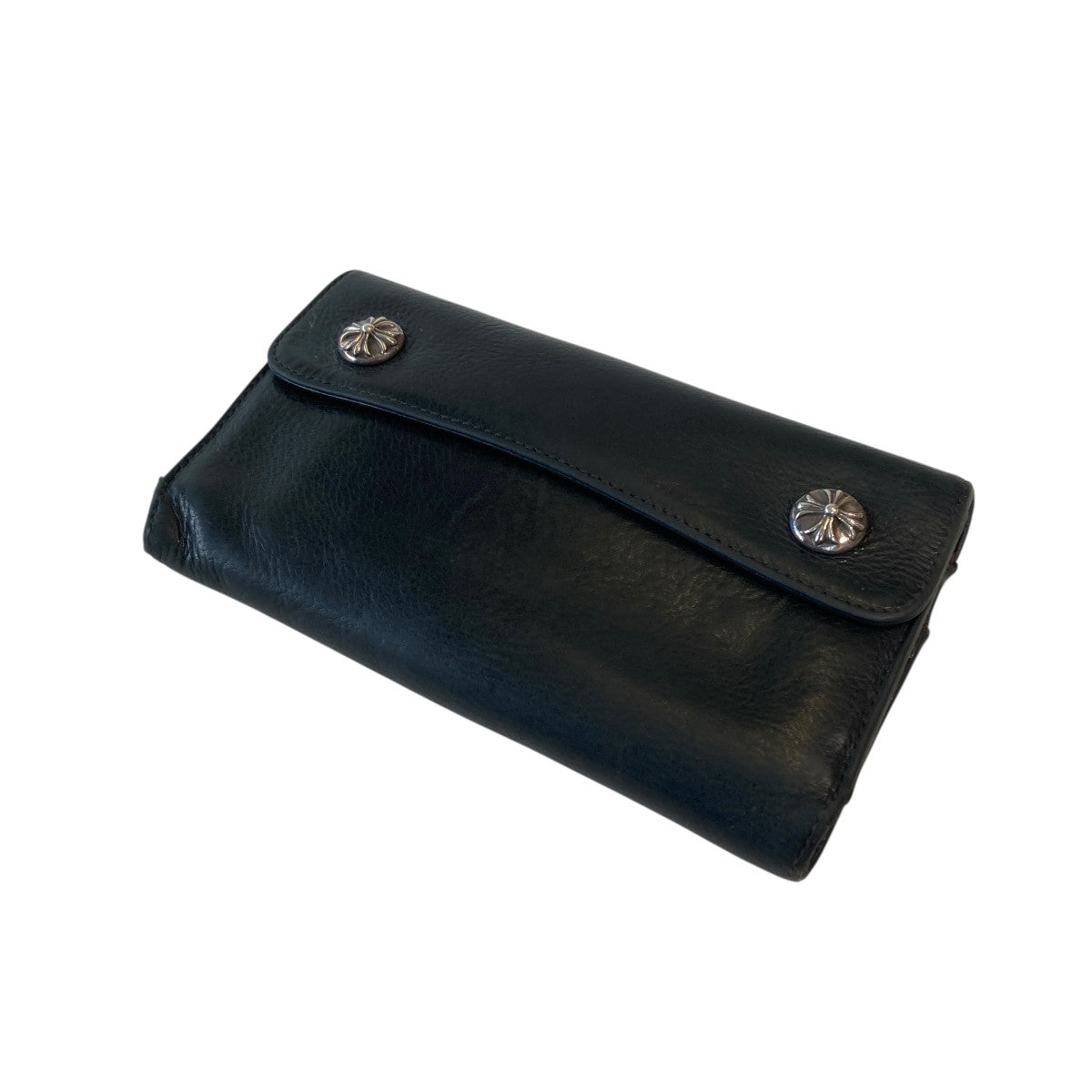 CHROME HEARTS WAVE WALLET CROSS BUTTON長財布 古着・中古-1枚目のアイテム画像
