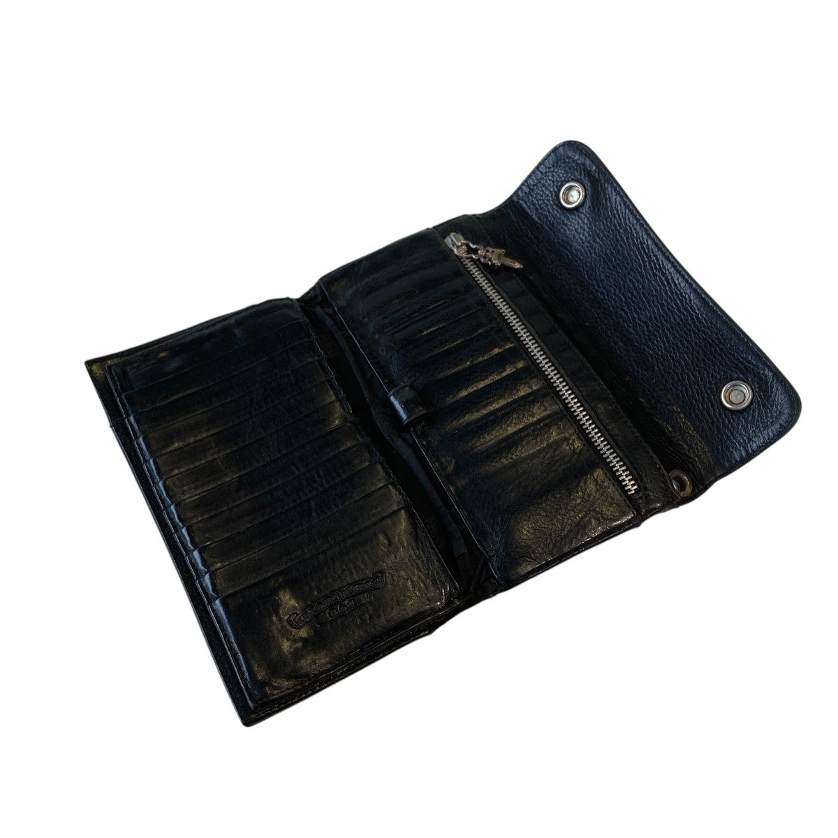 CHROME HEARTS WAVE WALLET CROSS BUTTON長財布 古着・中古-5枚目のアイテム画像