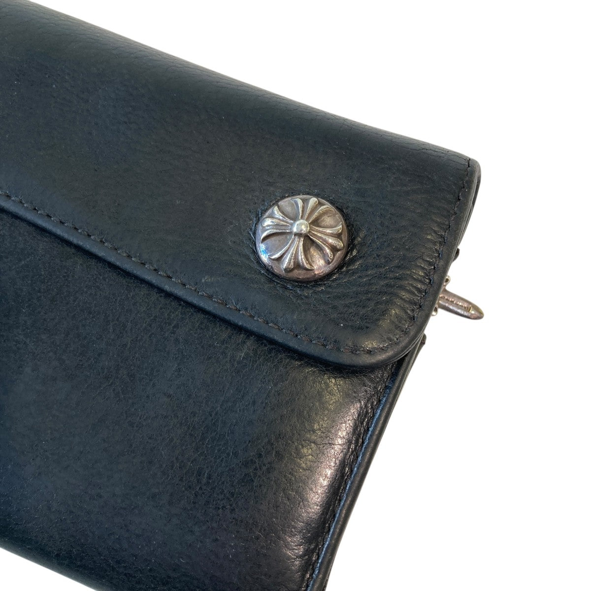 CHROME HEARTS WAVE WALLET CROSS BUTTON長財布 古着・中古-8枚目のアイテム画像
