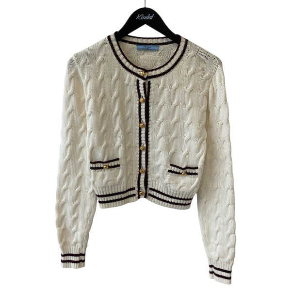 PRADA(プラダ) ケーブルニットカーディガンP25N03 P25N03 アイボリー