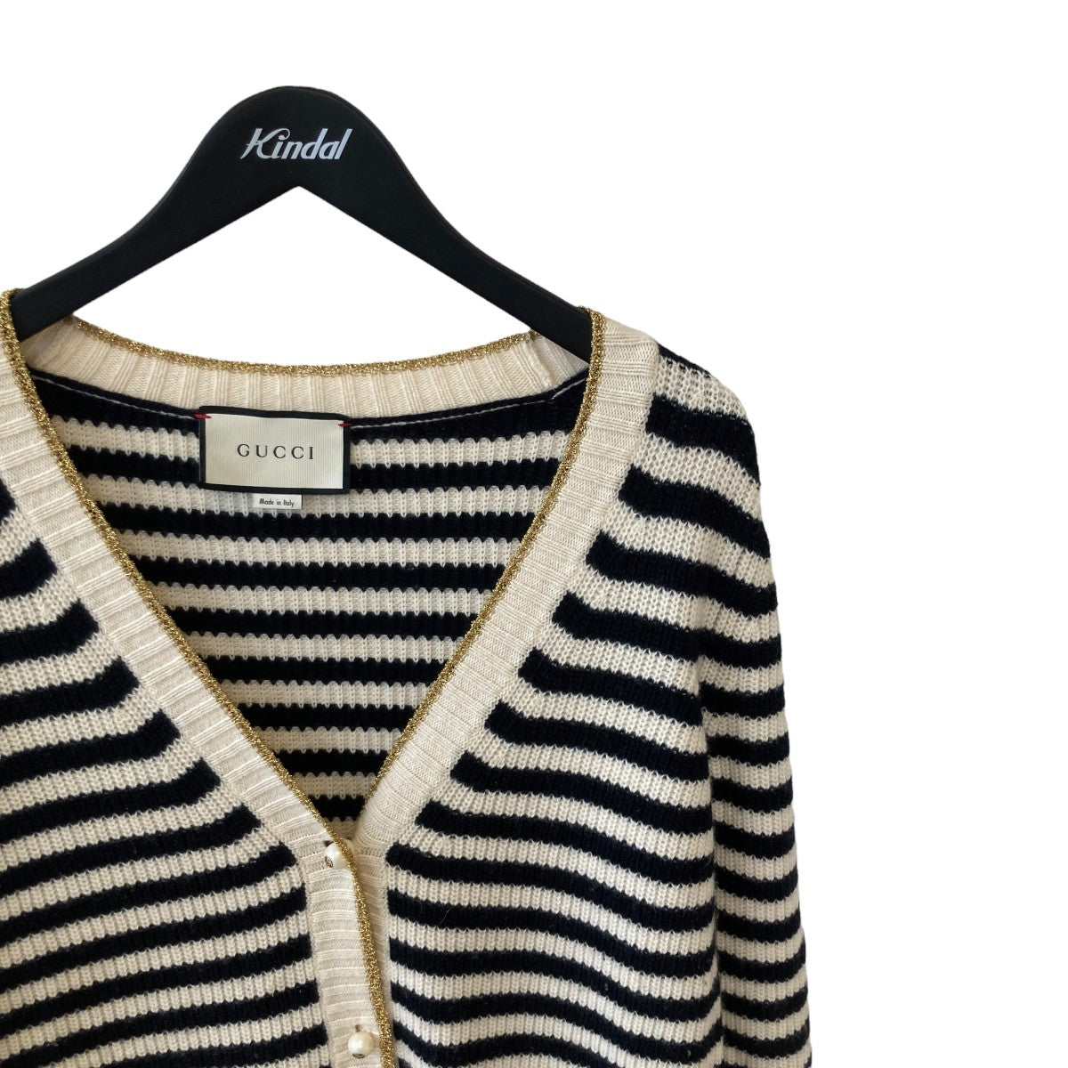 GUCCI(グッチ) ストライプウールブレンドボーダーカーディガン