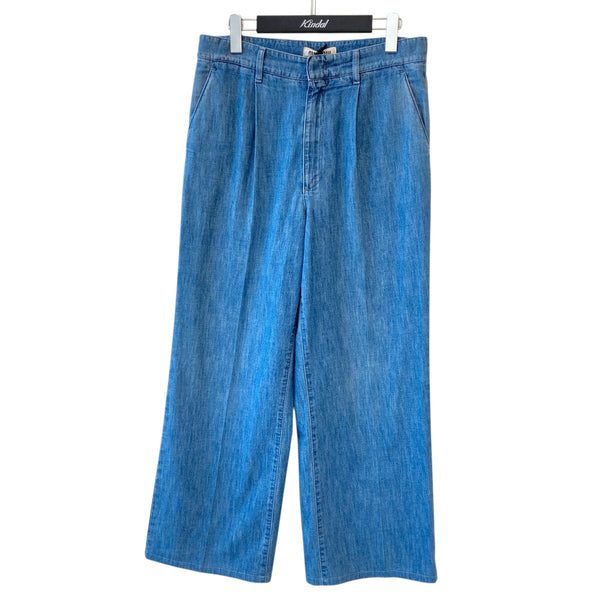 美品 ミュウミュウ ヴィンテージ デニム ブラウス 裾フリル ダークブルー 古着 miu miu（ミュウミュウ） ブラウス レディース 中古 古着 : RAGTAG