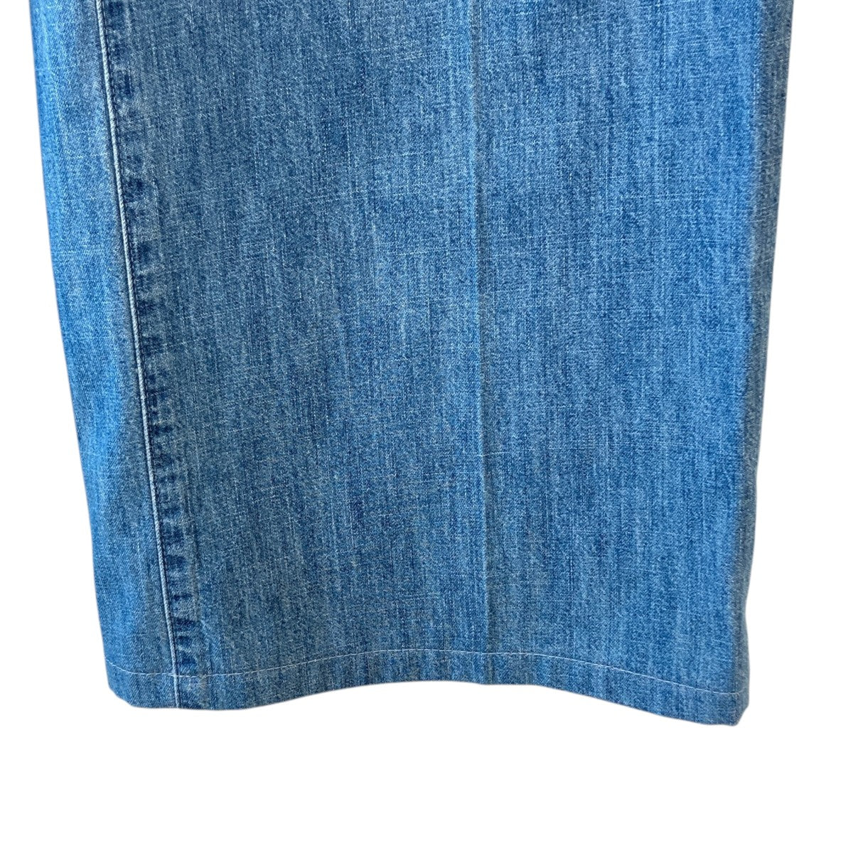 MIU MIU(ミュウミュウ) ロゴ刺繍 シャンブレー デニムパンツGWP471