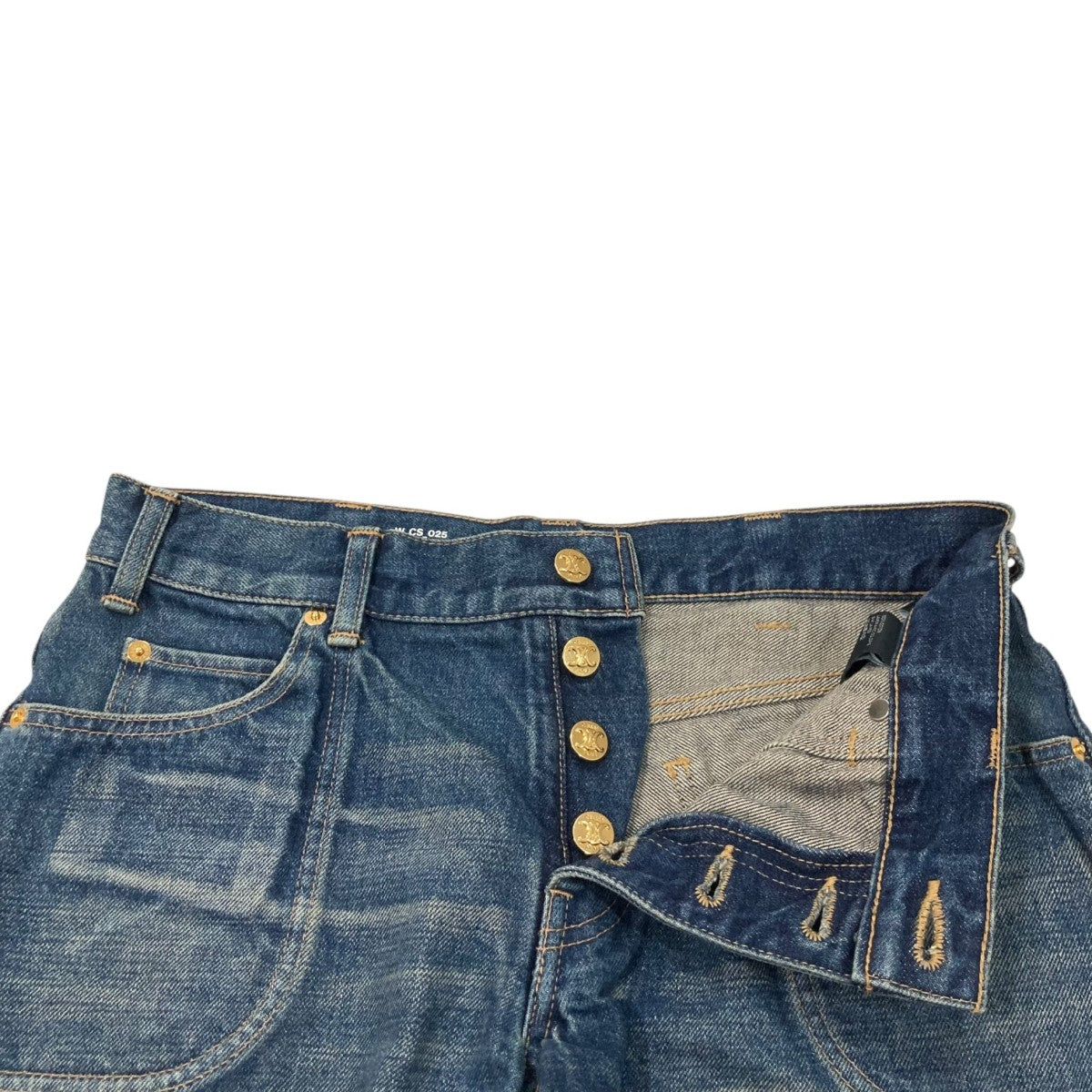 CELINE Lowwaist Mini Shorts デニムショートデニムパンツ N53A 365M 古着・中古-3枚目のアイテム画像