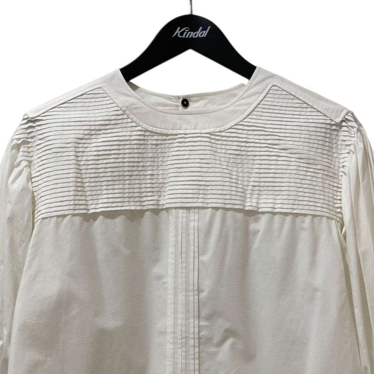 ジルサンダー JIL SANDER ギャザーバルーンスリーブ プルオーバーシャツ JSPS560206 ホワイト サイズ：34 JIL SANDER ジルサンダー ギャザーバルーンスリーブ プル