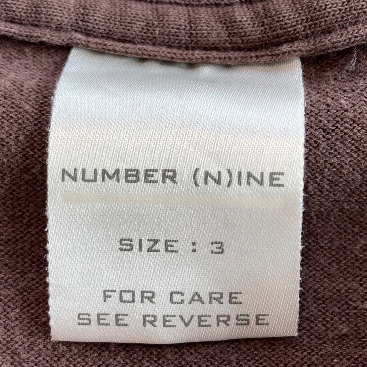 NUMBER (N)INE(ナンバーナイン) 02AWジョージ期Tシャツ ブラウン