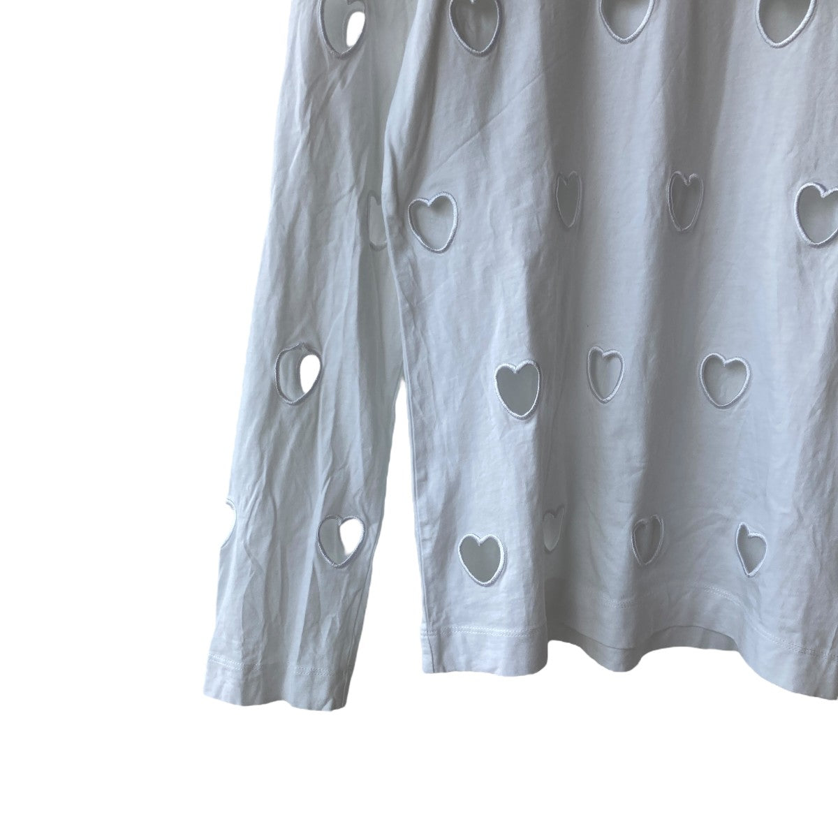 シモーネ ロシャ Simone Rocha ハートカットアウトL S TEE 長袖Tシャツ 3610900295 ホワイト サイズ：XS Simone Rocha(シモーネ ロシャ) ハートカットアウトL S TEE長袖T
