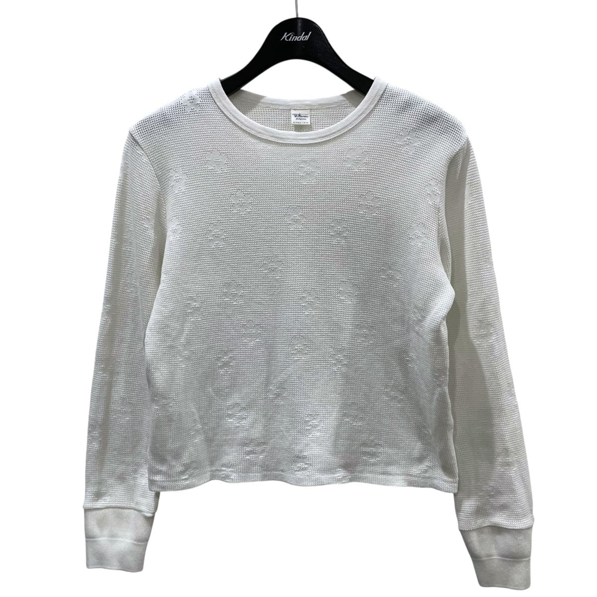 ロンハーマン Ron Herman フラワージャガードワッフルカットソー 3710900192 ホワイト サイズ：XS Ron Herman(ロンハーマン) フラワージャガードワッフル