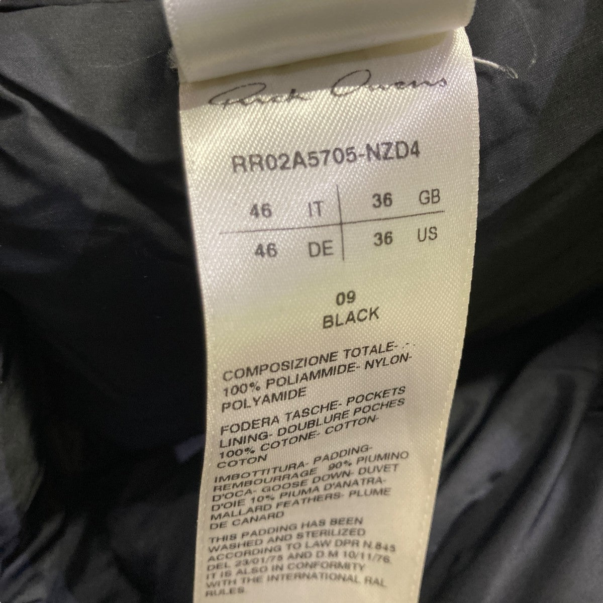 Duvet Jumbo PeterダウンジャケットRR02A5705-NZD4