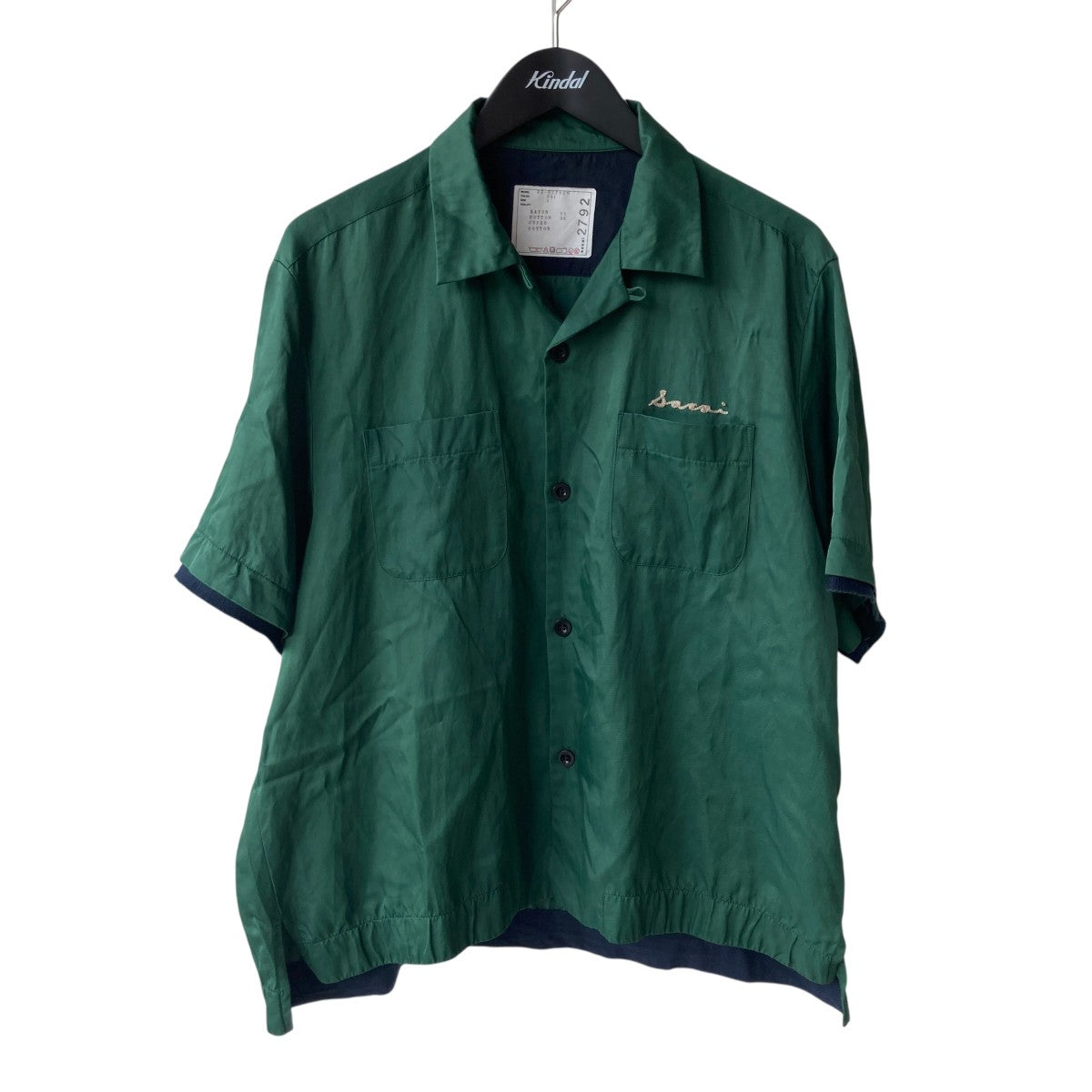 Tシャツ・カットソー sacai SS25 BOWLING SHIRT (2503662M 701) Sacai サカイ 22SS 22-02792M Cotton Twill Bowling Shirt
