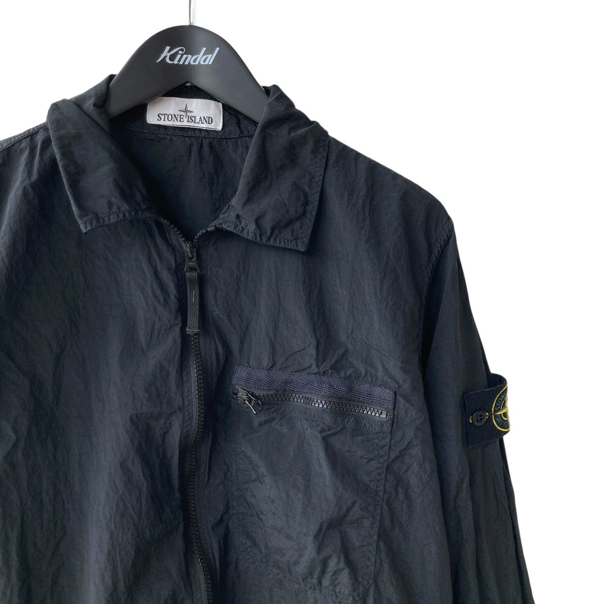 STONE ISLAND ナイロンメタル　シャツジャケット　BLACK Mサイズ Stone Island Men's Nylon Metal Shirt Jacket in Black Stone