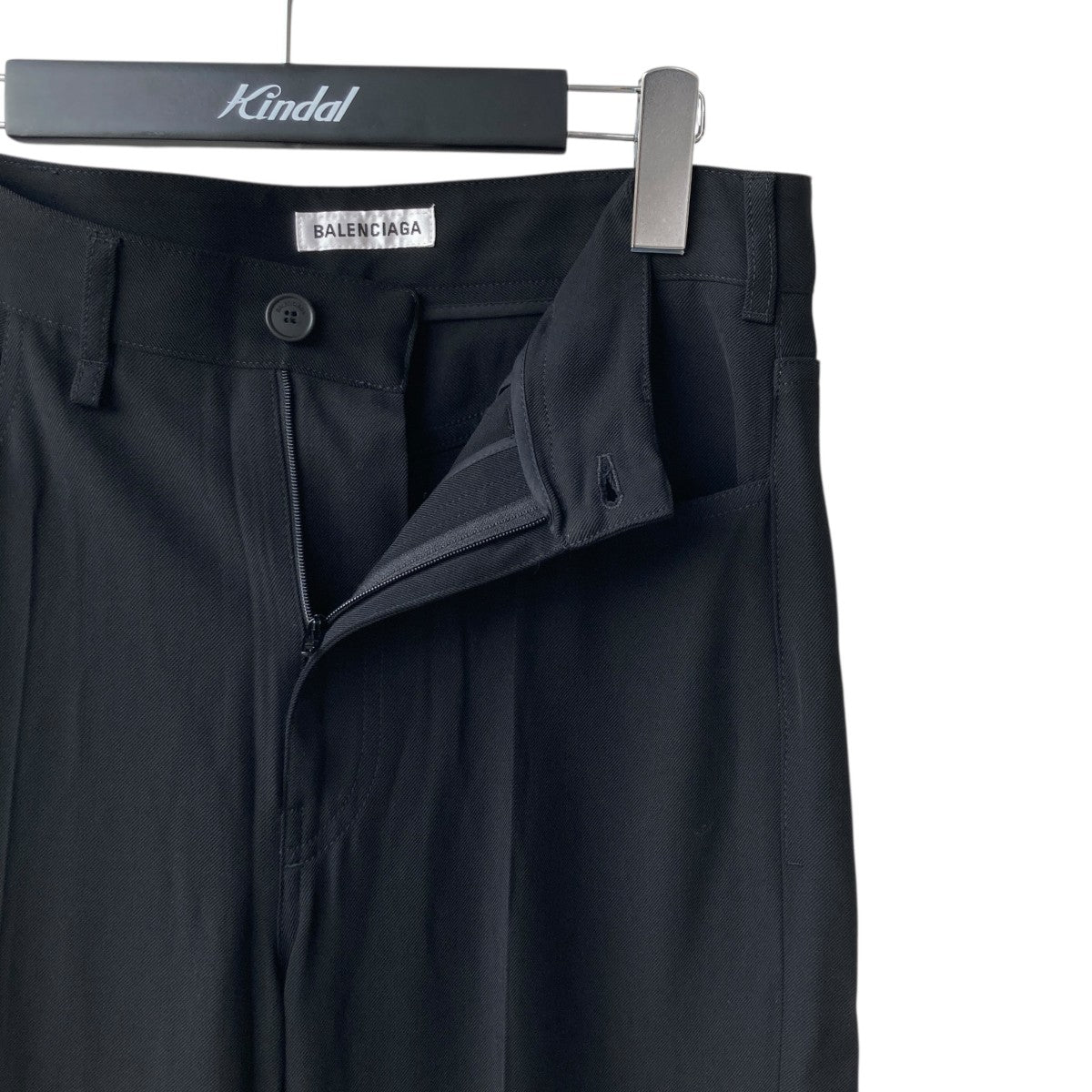 BALENCIAGA ロングパンツ ブラック 34 シンプル 着回し 上品 ブラック ロングパンツ BALENCIAGA 34 着回し シンプル