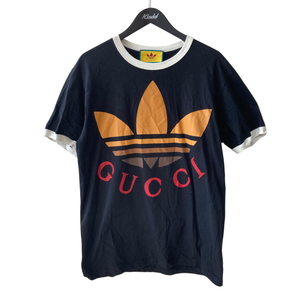グッチ　GUCCI アディダス　adidas コラボTシャツ　タグ付き GUCCI×adidas リンガーTシャツ727694 727694 ブラック サイズ S