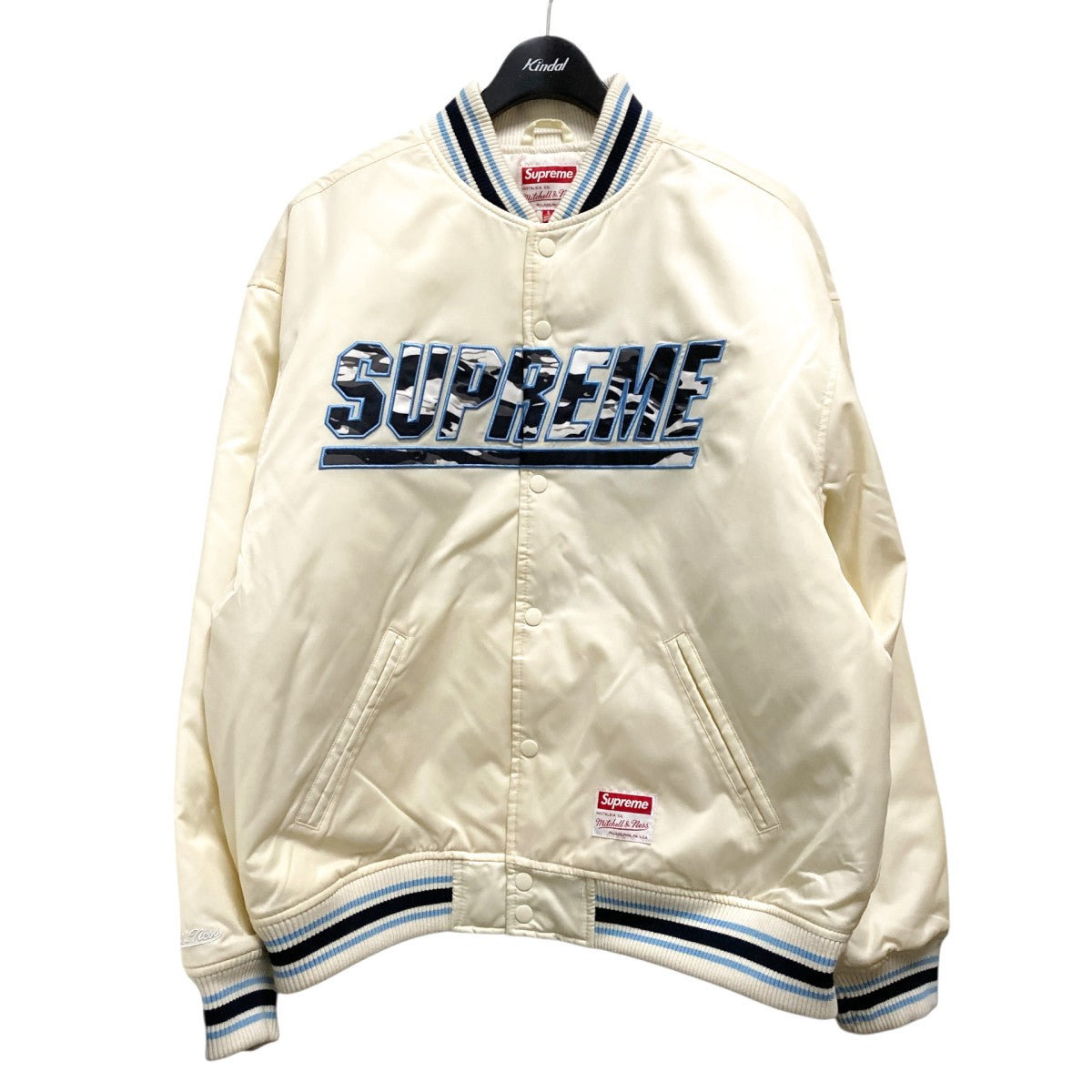 Supreme×MITCHELL ＆ NESS 25SSCamo Logo Varsity Jacketスタジャン
