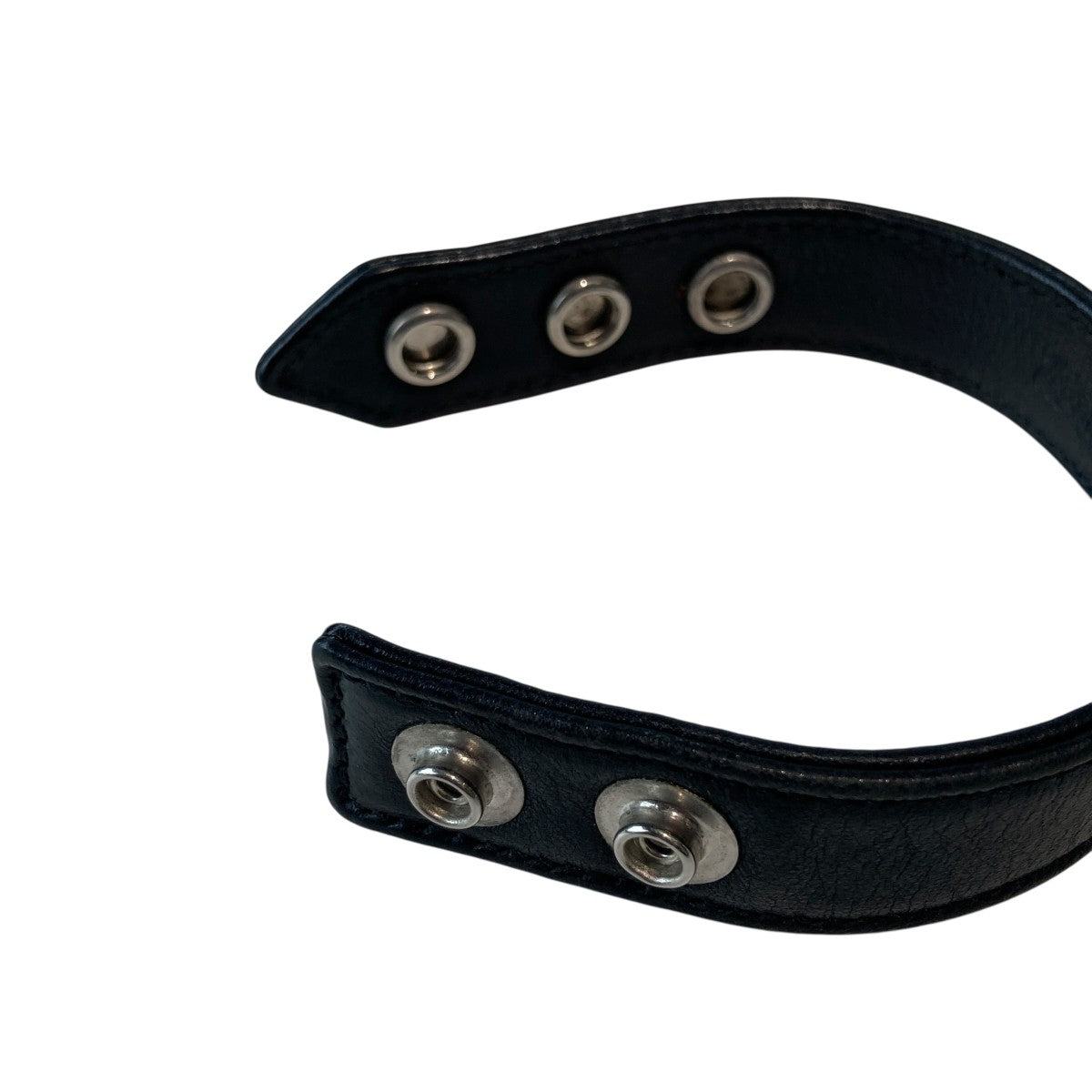クロムハーツ 3BTN/2SNP/クロスボール3 レザーブレスレット CHROME HEARTS(クロムハーツ) 3BTN／2SNP クロスボールレザー