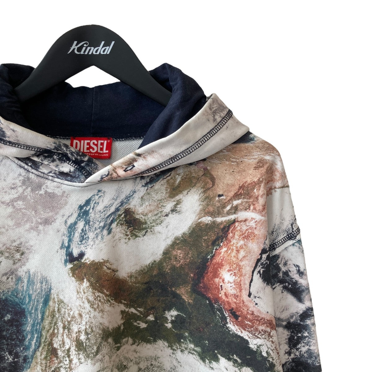DIESEL ディーゼル マルチカラー 迷彩総柄 フルジップ パーカー DIESEL (ディーゼル) 迷彩柄 フルジップ パーカー ショート