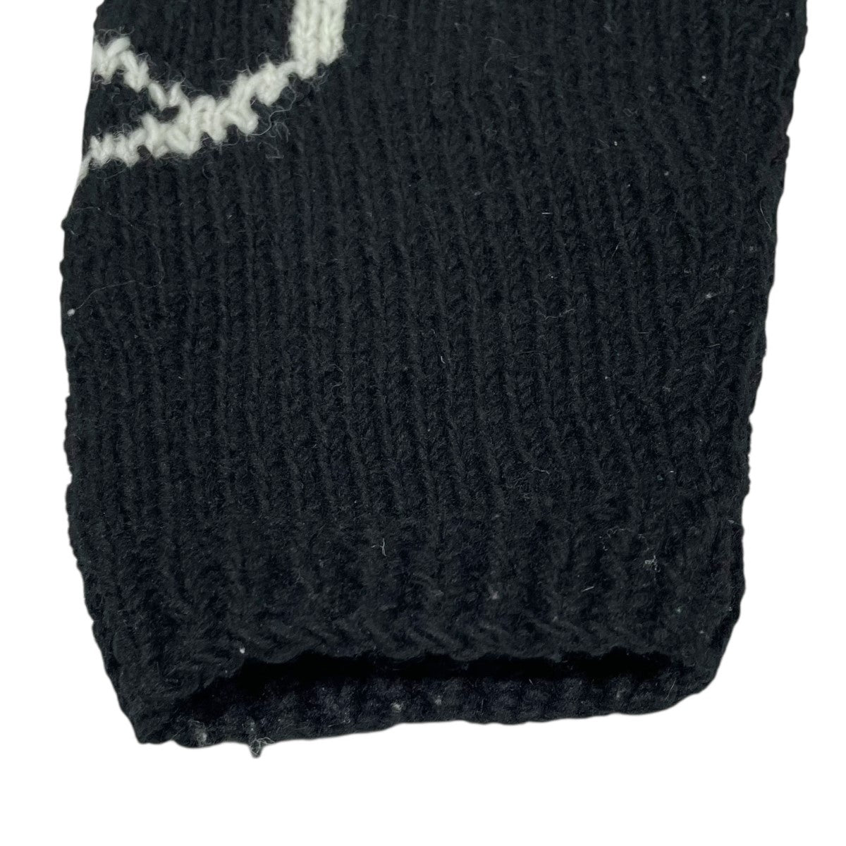 【中古】マクマーンウーレン Mcmachon Woolen ピースマーク ニット セーター ウール クルーネック 黒 ブラック Mcmachan Woolen(マクマーンウーレン) ピースマーク ニットセーター