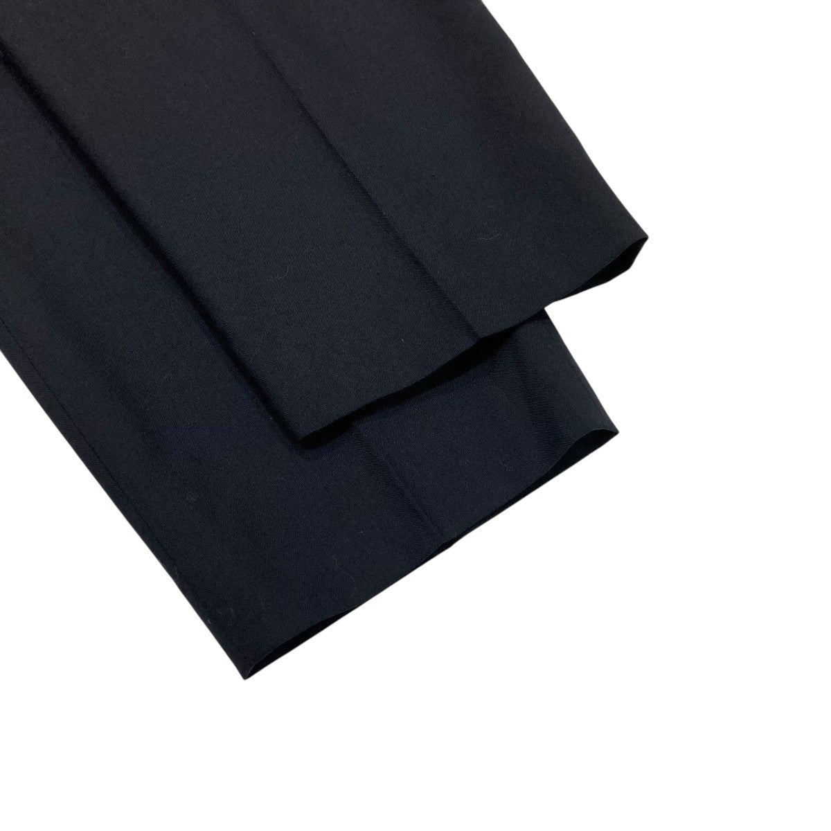 POSTELEGANT ポステレガント　ダークグレー ゴムウエスト スラックス パンツ Wool Twill Extra Wide