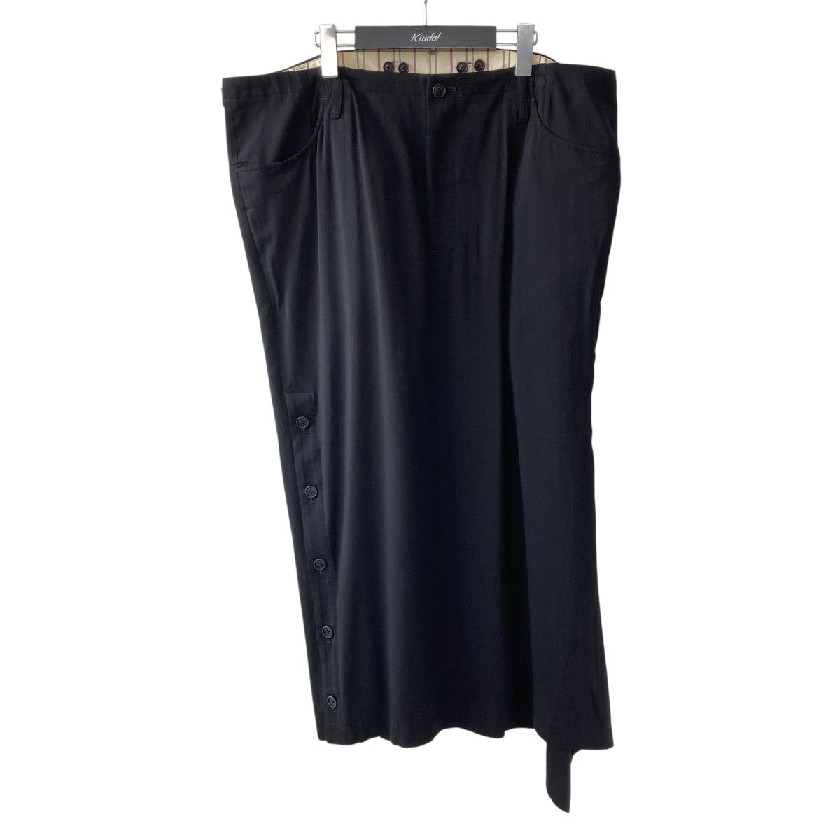 Yohji Yamamoto pour homme 24AWCu Ry S GABARDINE RIGHT SIDE VENTS SKIRTスカートHO-S10-222 古着・中古-1枚目のアイテム画像