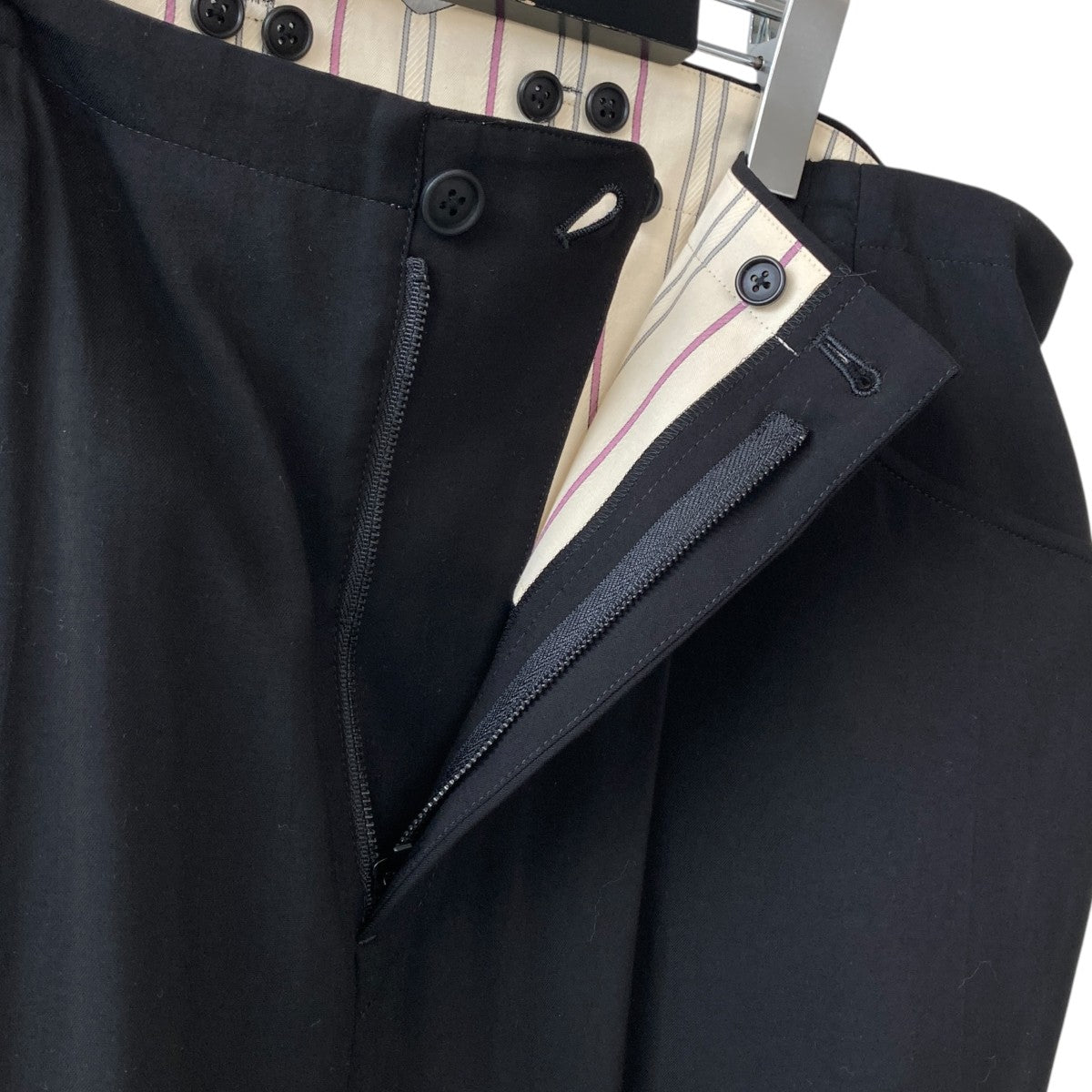 Yohji Yamamoto pour homme 24AWCu Ry S GABARDINE RIGHT SIDE VENTS SKIRTスカートHO-S10-222 古着・中古-3枚目のアイテム画像