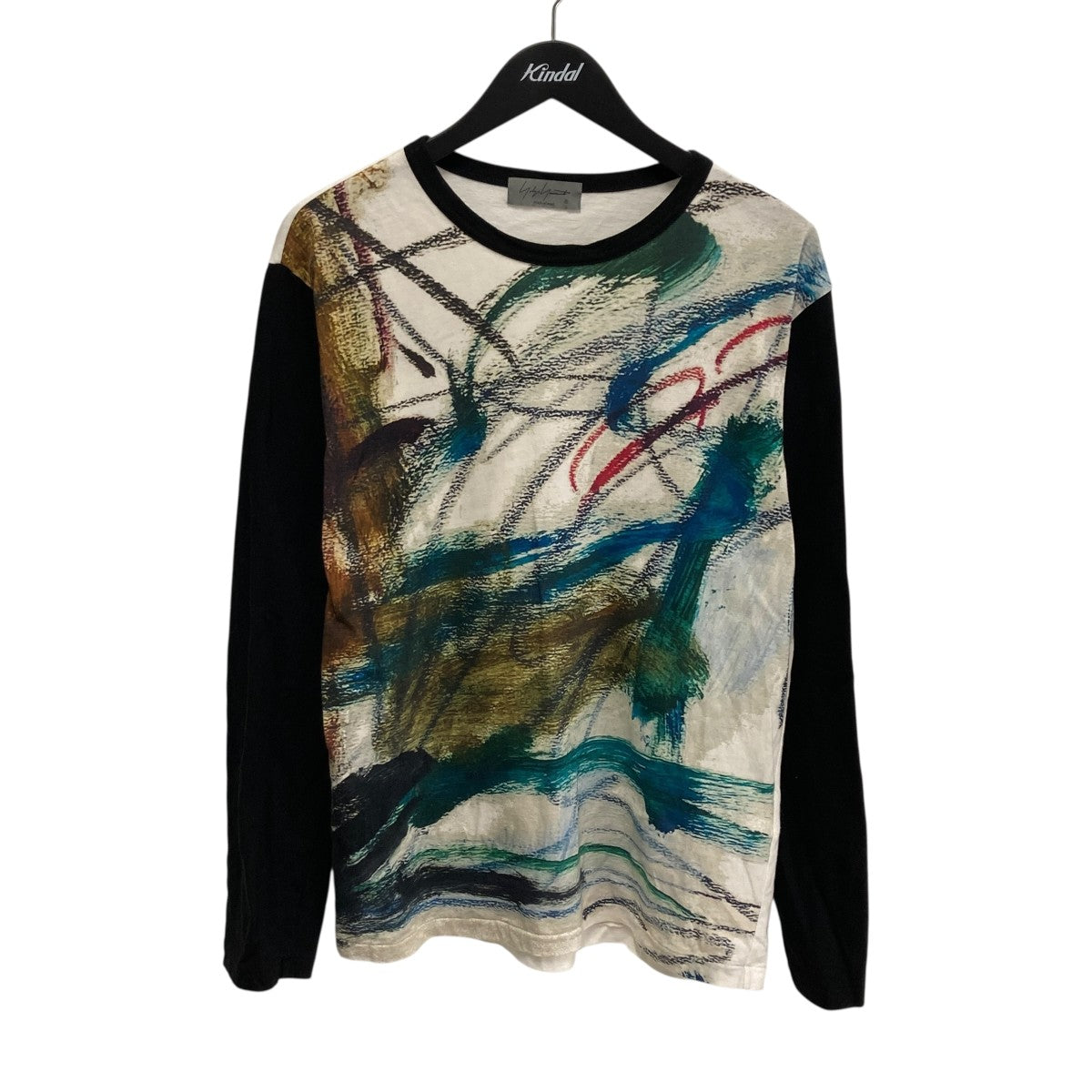 ヨウジヤマモト 21SS リーフプリントロングスリーブTシャツ ヨウジヤマモト 21SS リーフプリントロングスリーブTシャツ