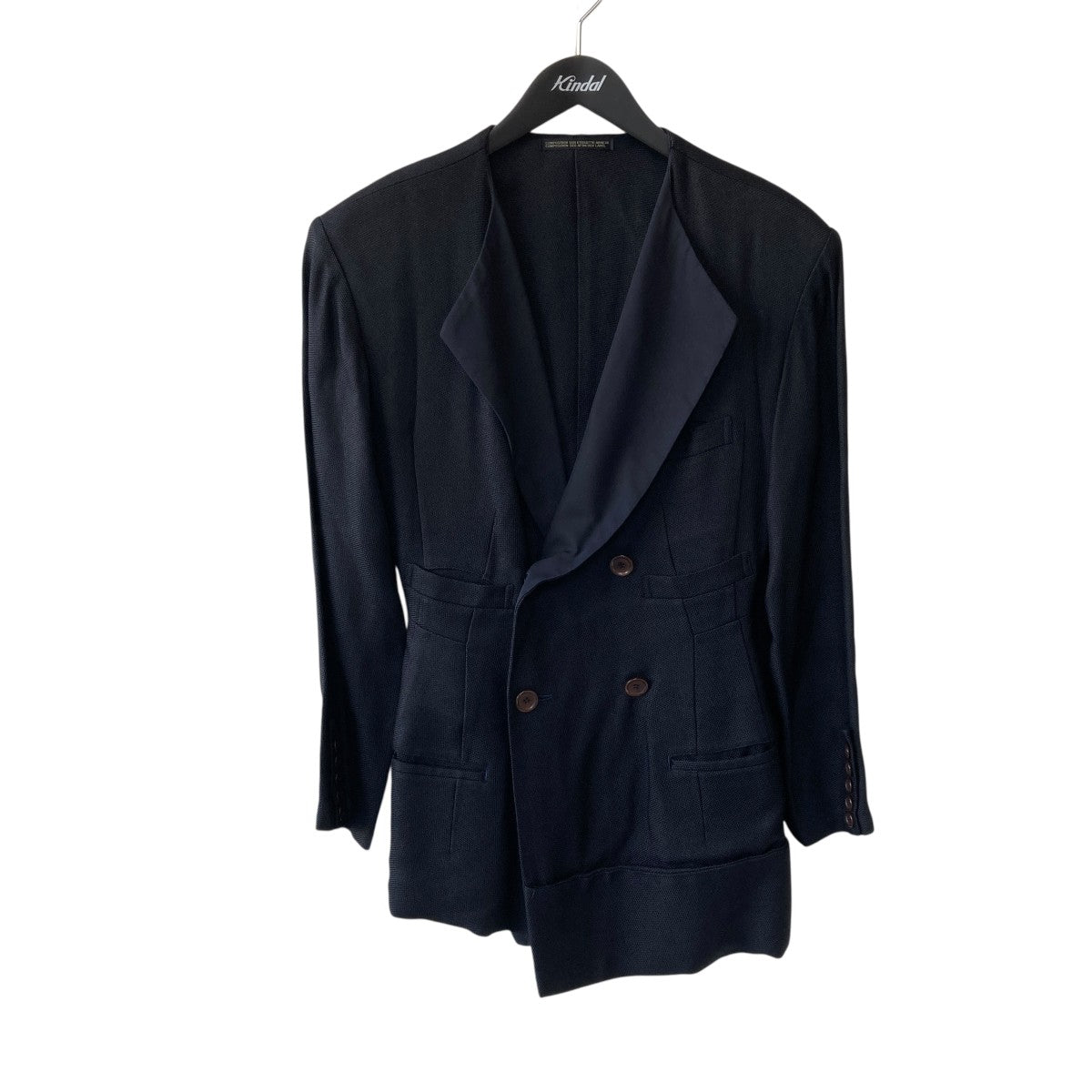 Yohji Yamamoto 80s 丸文字タグ ダブルボタンジャケット YOHJI YAMAMOTO(ヨウジヤマモト) 80s 丸文字タグダブル