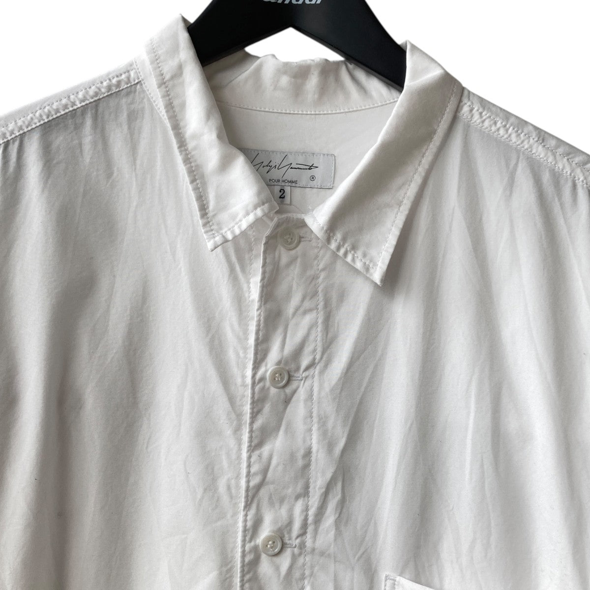 Yohji Yamamoto pour homme CHAIN STITCH BROAD 3PKT SHIRT長袖シャツHO-B03-001-1-02 古着・中古-3枚目のアイテム画像