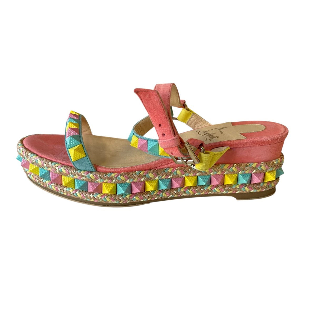 Christian Louboutin スタッズサンダル Christian Louboutin スタッズ付きウェッジサンダル