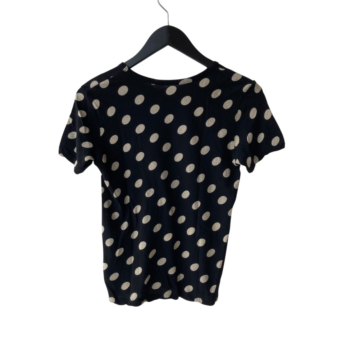 hillda ドット柄装飾の黒半袖Tシャツ Y's(ワイズ) ドット柄TシャツYL-T38-965 YL-T38-965 ブラック
