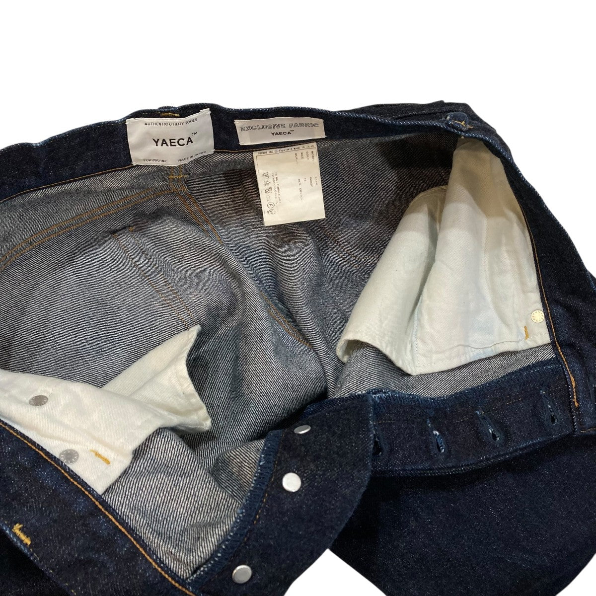 【美品】ヤエカ YAECA 2-14W クロップドデニムパンツ YAECA (ヤエカ) 8-14W DENIM PANTS STRAIGHT / デニムパンツ