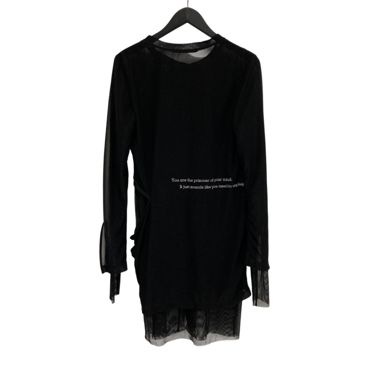 LIMI fue リミフゥ 白Tシャツ 黒色サスペンダー 長袖 ロンT リミフー LIMI fue リミフゥ 白Tシャツ 黒色サスペンダー 長袖 ロンT リミフー