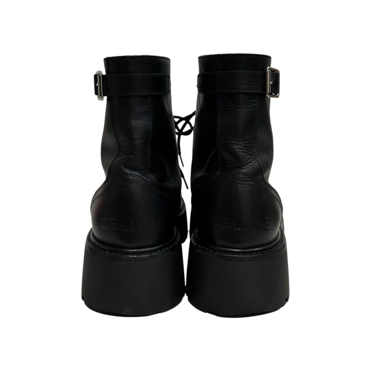 CELINE(セリーヌ) レースアップブーツ ブラック サイズ 42